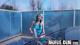 tracy anderson's public pickup turns into wild outdoor fun