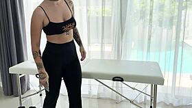 😏 oil massage turns into foot fetish deepthroat pounding session