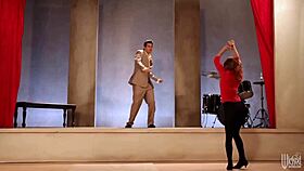 Lexi's petite redhead ass in leggings begs for a sneaky ride...