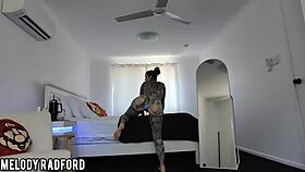 Curvy Milf Tries Bikini With Glowing Buttplug Teasing Huge Tits