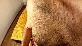Bold female pov pounds hairy muscular stud missionary style