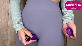 hungarian babe reveals her pink toy up close