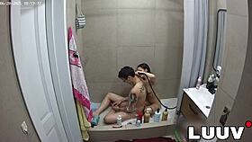 luuv xaner and grossy shower flashing her perfect natural tits