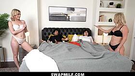 Horny milfs break boundaries in wild group orgy - swapmilf.