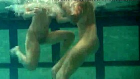 katka and barbara bounce underwater with playful moves