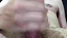 another brazilian strokes cock close-up to massive cumshot