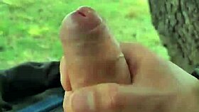 i flash my huge cock outdoors throbbing for passersby to see