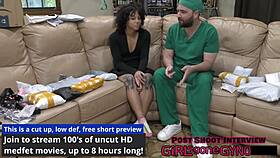 Nicole Luva endures the twisted podiatrist foot exam