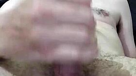 another brazilian strokes cock close-up to massive cumshot