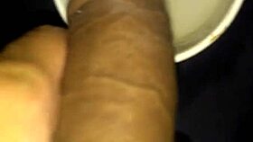 old monster cock pisses teasingly in the mug