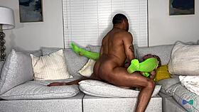 pregnant big booty slut screams for another huge bbc breeding creampie!