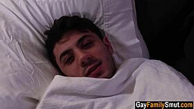 Young guy secretly assfucks older daddy hard