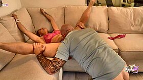 Angelminx bares it all riding John Boy bareback in Miami heat