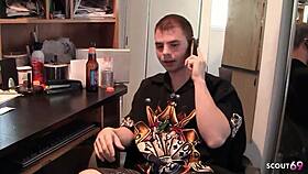 Curvy glasses milf nympho seduces boy for rough office fuck