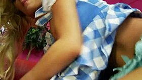 Milf Chloe Conrad and India babe take deep anal and gaping at factory