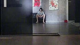 SHEMALE TING XUAN STROKES LEGS IN HEELS OUTDOOR PUBLIC HOTEL THRILL