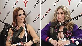 Behind the scenes cory chase interviews then punishes naughty guys stuffing all holes in garage