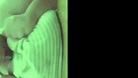 she grabs her dildo slides it between those huge saggy tits in homemade fun