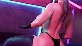 sexy catwoman shakes big ass in erotic dance
