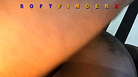 curvy ebony beauty grinds her soaked big pussy on my thick cock atop the chair