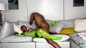 pregnant big booty slut screams for another huge bbc breeding creampie!