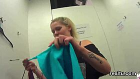 czech babe stripped and slammed hard in supermarket pov