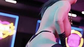 sexy catwoman shakes big ass in erotic dance