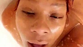 bbw danielle splashes in steamy shower playtime