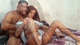 latina handles thick cock and moans with pleasure