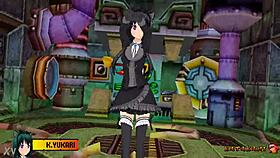 watch yukari katsubari strip in stockings bossfight game