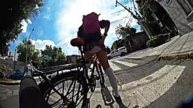 mexican shemale futanari in miniskirt upskirt anal toy gaping