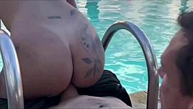 Ana Miller and Friend Fuck Wildly in Pool