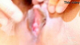 japanese babe massages her clit to intense pleasure