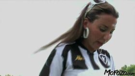 hey this busty amateur sucks big cock then gets a messy facial