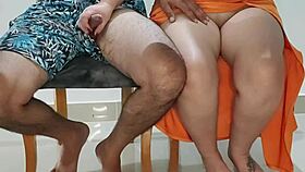 She's riding wild even after dinner bust!