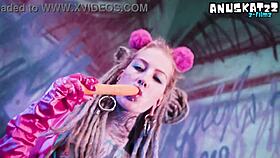 Tattooed Slut DP Toys Anal Masturbation ATM