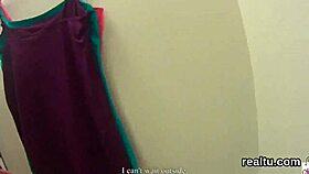 czech babe stripped and slammed hard in supermarket pov