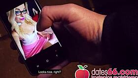 public pickup of curvy blonde nerd mariella sun ends in DEEPTHROAT cumshot on glasses