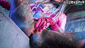 Tattooed Slut DP Toys Anal Masturbation ATM