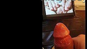 Horny cumshot explodes in messy jizz oops all over everything!