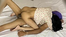 hot night fuck with mature indian beauty on bed