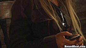 Can you handle watching this pale slave's massive tits groped by her mistress?