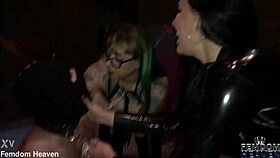 Double Strapon Rampage on Pathetic Small Cock Slave!