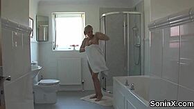 uk mature sonia reveals huge breasts in fetish lingerie