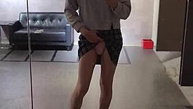 SHEMALE TING XUAN STROKES LEGS IN HEELS OUTDOOR PUBLIC HOTEL THRILL