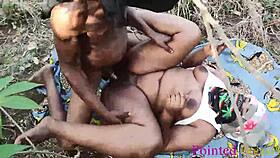fucking my big ass girlfriend on village cassava farm outdoors
