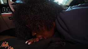 In the car I give my uber driver a deep blowjob experience