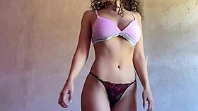 hidden cam catches sexy latina babe upskirt flashing her big tits