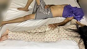 hot night fuck with mature indian beauty on bed