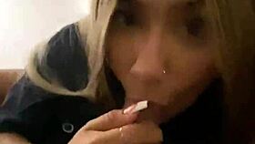 Unforgettable velvet mouth blowjob from tattooed Latina bombshell